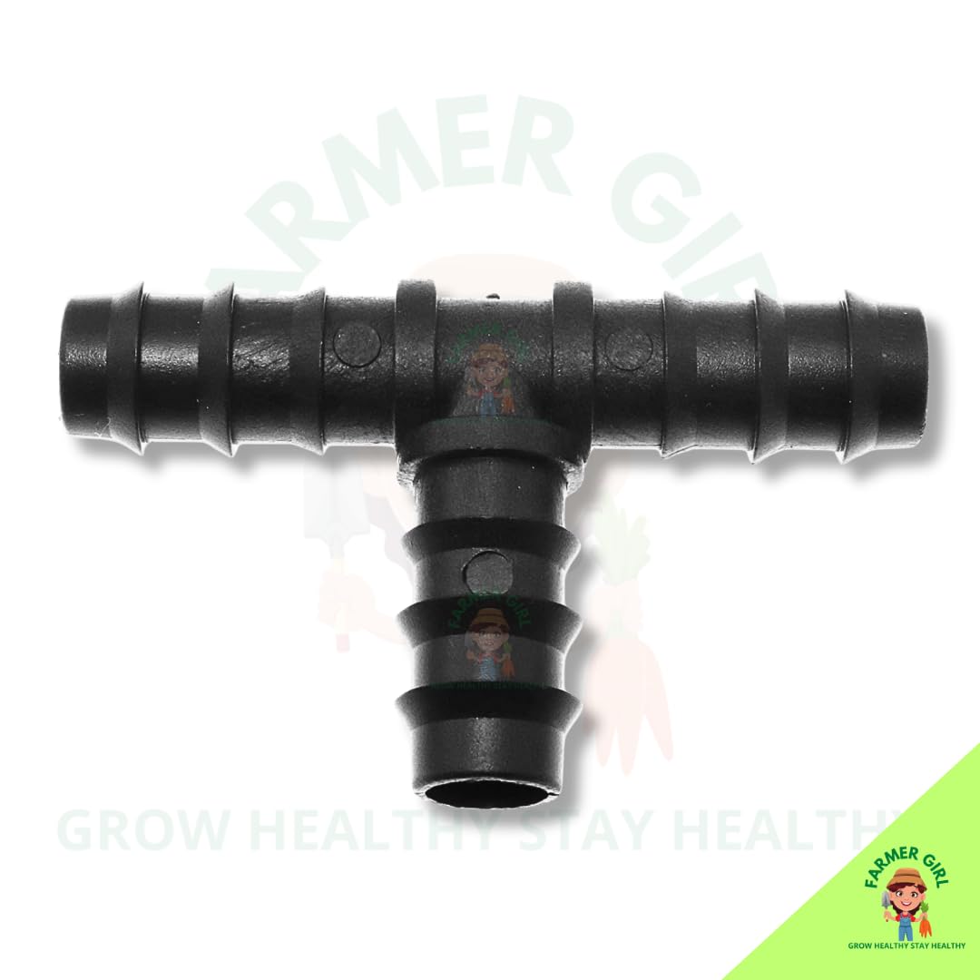 Farmer Girl 12mm Tee Connector,Drip Irrigation T Connector for lateral Pipe Tee Connectors for Gardening Plant (Pack of 75) (B0B84Q8VYL) Amazon Price History, Amazon Price Tracker