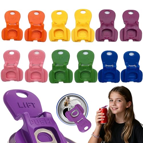 #Commissioniguadagnate<br>Apriscatole per bevande 12 pezzi set di Apriscatole per lattine pop apriscatole a Scatto Colorata plastica per l'apertura di bevande apris-catole Colorati per cola birra soda bev-ande