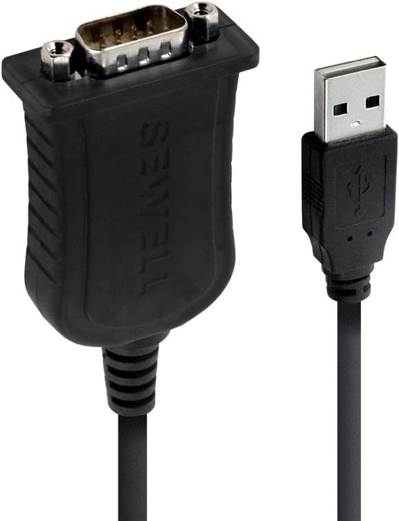 Sewell Instacom USB to Serial Adapter 2' with Posts (SW-1301), Black