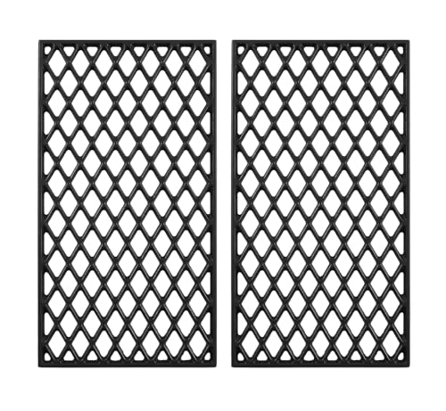 Grillflame PB600PS1 Cooking Grates Grill Replacement Parts for Pit Boss Pro Series II 600 Gates PB 600PS1 Pro 600 PS1 10740 Grill Grates Pitboss 600 Series Parts Cast Iron Grids, 2pcs