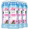 Suave Antiperspirant Deodorant for Women, Powder, 4-Pack Anti-Staining Invisible Solid, Talc-Free, 2.6 Oz Ea