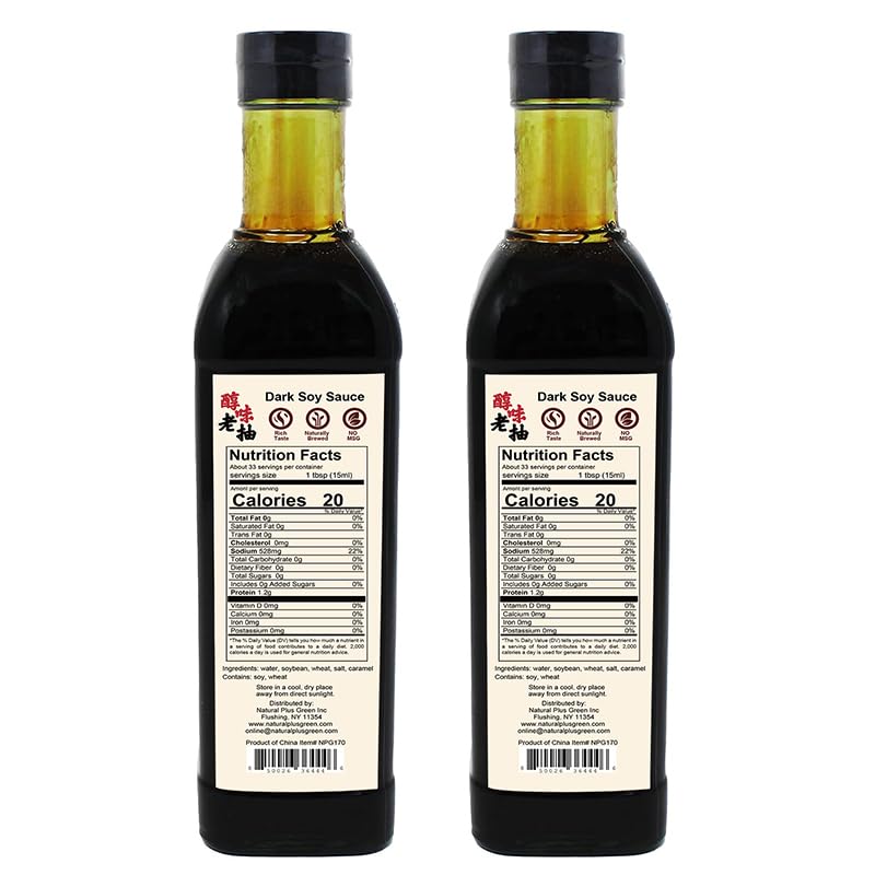 Miniatura 2 de NPG Juego de salsa de soja oscura prémium de 16.9 onzas líquidas (paquete de 2), salsas de soja para pescado, albóndigas, fideos y carne de adobo,