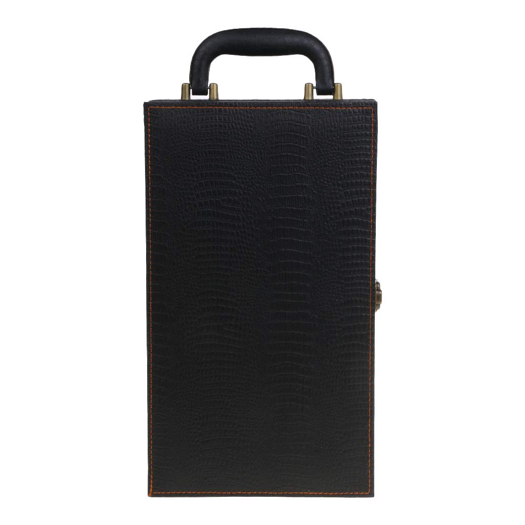 boîte de Bouteille de vin en Cuir Sac de Luxe 2 vin Rouge Champagne fourre-Tout poignée de Transport étui de Voyage Organisateur Cadeau