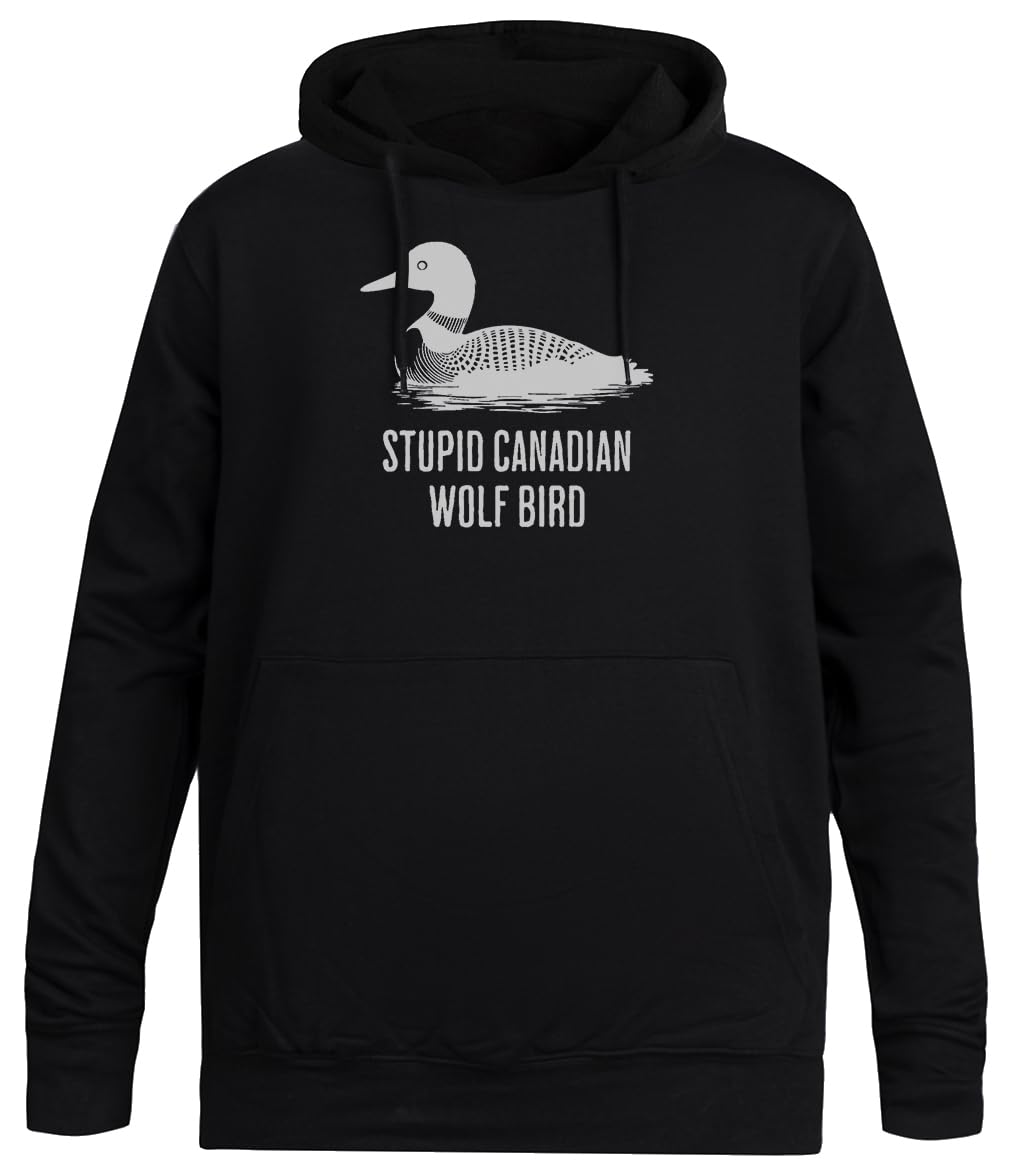 Głupi Kanadyjski Wilk Czarna Bluza Unisex Bez Płci Unisex Black Hoodie Men Women