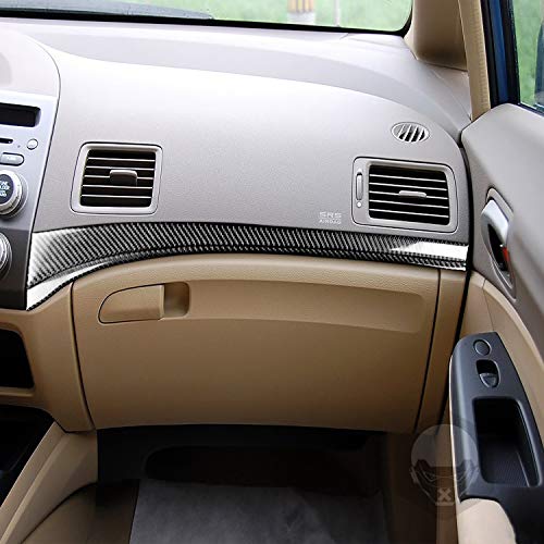 Compatible with Honda Civic 8 Gen 2006-2011 Auto Parts Carbon Fiber Air Vent Panel Trim Sticker Automotive Interior Accessories (Passenger Side Trim)