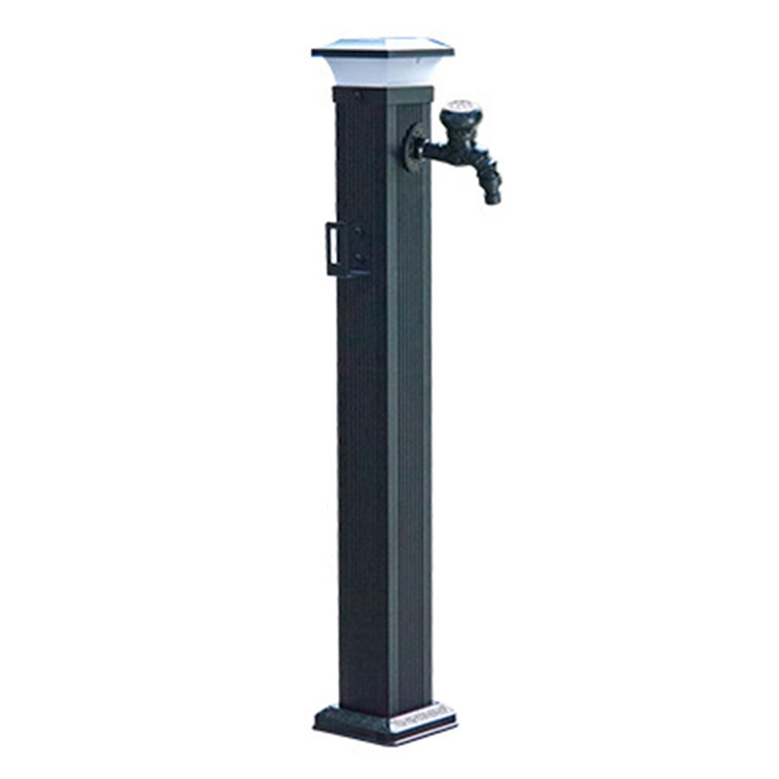 Con Iluminación Solar, Columna de Agua Vertical para Jardín, Grifo Exterior Independiente, Boca de Incendios a Prueba de Heladas con Soporte para Manguera, Adecuado para Jardinería, Escuela(105cm/41.3