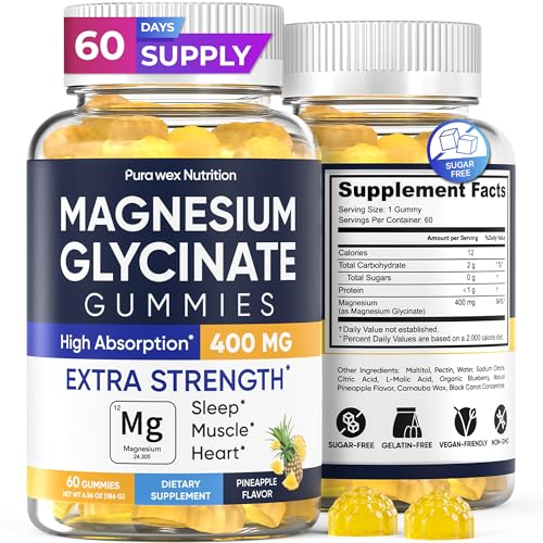 Nature's Bliss Magnesium Glycinate Gummies 400mg, 60 Servings