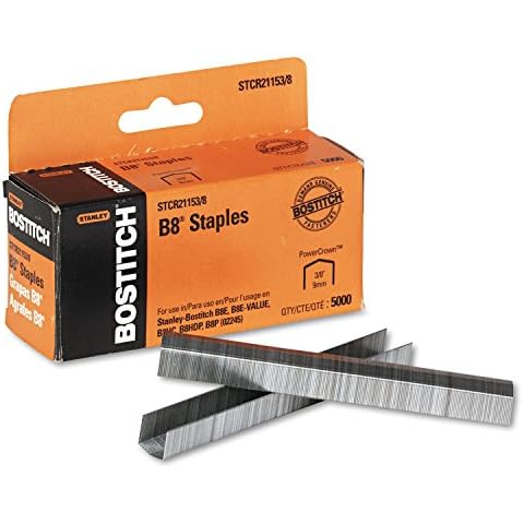 Bostitch B8 PowerCrown Premium Staples, 5000 Count Cover