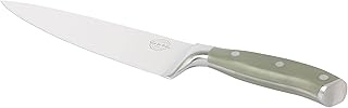 Kitchen Essential Tasting Kitchen German Steel Chef’s Knife, 8-Inch Stainless Steel Blade – Professional Kitchen Knife with Black Handle and Forged Full Tang