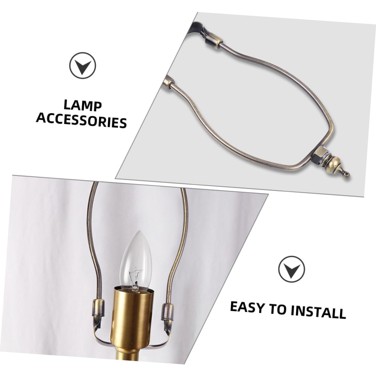 OSALADI Kronleuchter Schatten Rahmen 25x25cm - Rattan Lampenschirm Zubehör