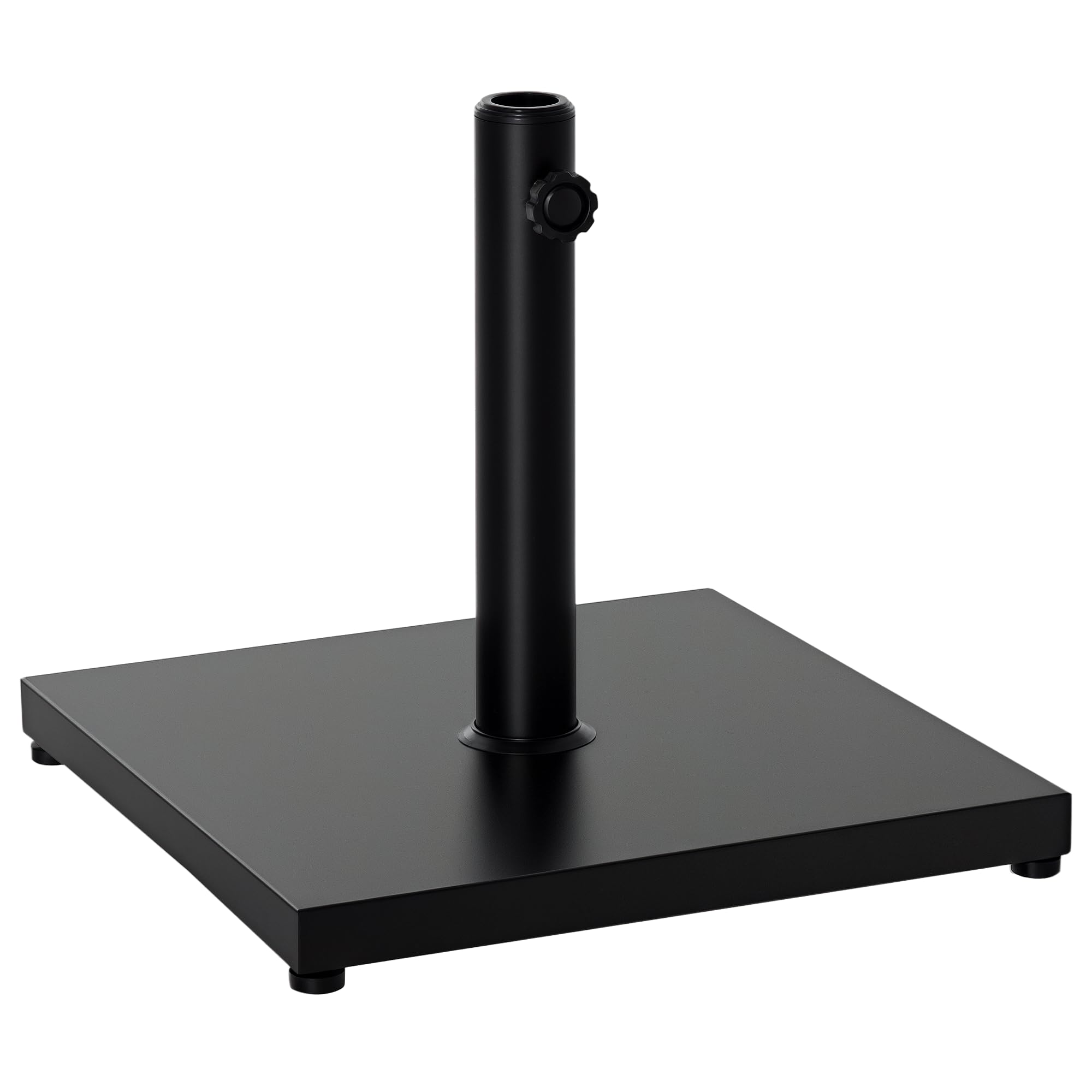 Outsunny Unisex Black 18Kg Heavy Duty Steel Square Adjustable Patio Umbrella Base Stand In
