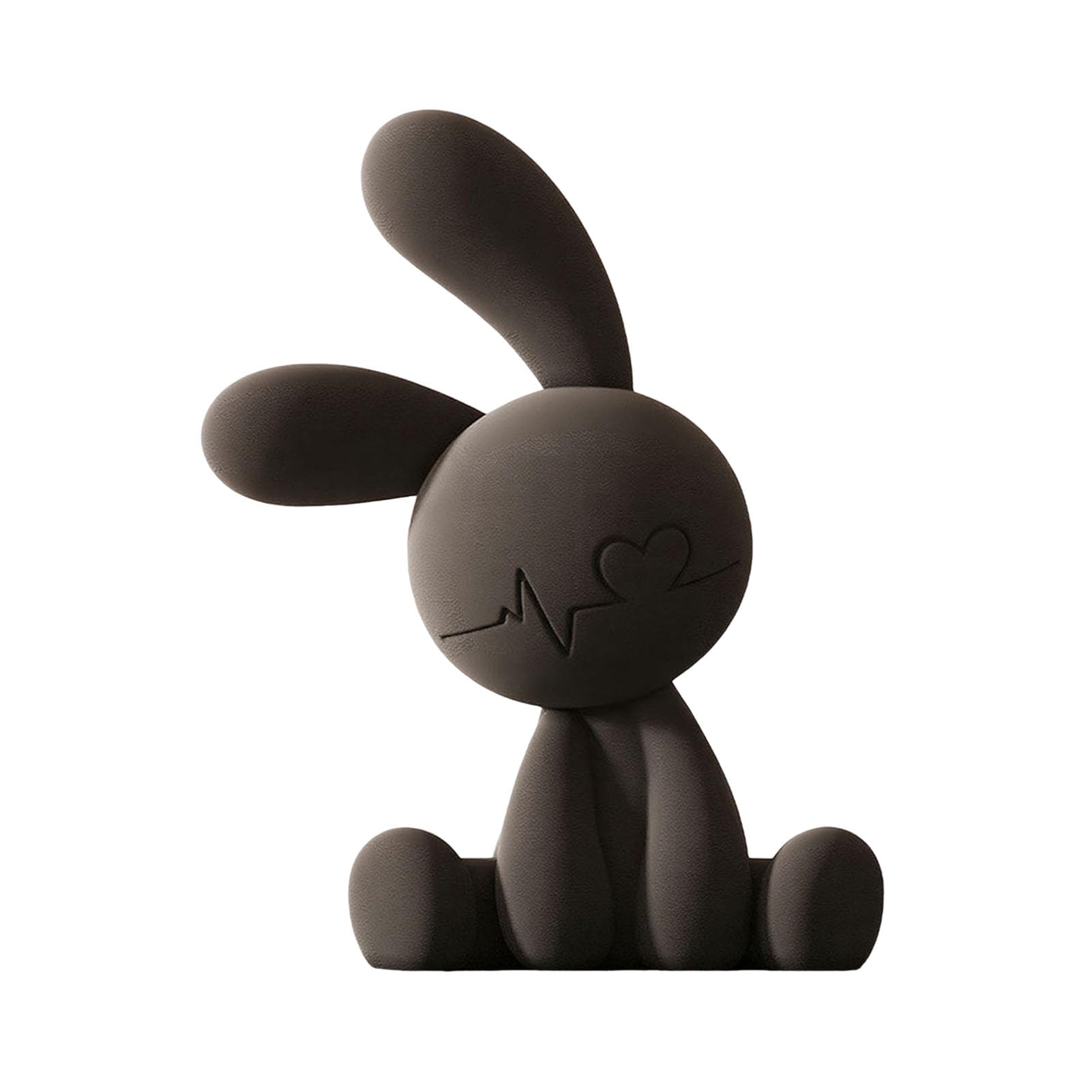 Virelynx 3D Printed Bunny Figurine – Modern Sitting Rabbit Sculpture, Small Animal Statue for Living Room Home Bookshelf Decor