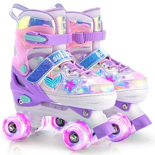 SULIFEEL Patins à roulettes pour filles et enfants...