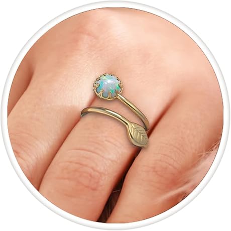 Gold Leaf Opal Ring
