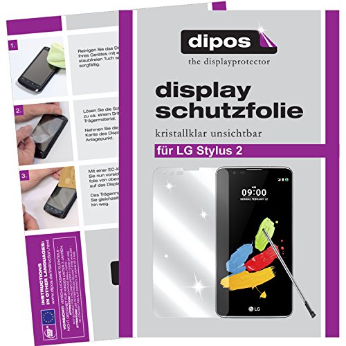 dipos I 2X Protector de Pantalla Compatible con LG Stylus 2 pelicula Protectora Claro