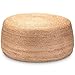 Produktbild Decorasian Pouf Hocker  Fußstütze BZW. Fußhocker geflochten aus Jute  Sitzpouf im Boho Stil - rund 60cm x 25cm