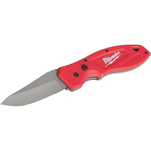 Milwaukee 48-22-1990 FASTBACK Cuchillo Plegable Suave de Acero Inoxidable