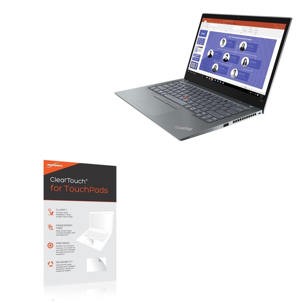 BoxWave Touchpad Protector Compatible with Lenovo ThinkPad T14s (20XF) - ClearTouch for Touchpad (2-Pack), Pad Protector Shield Cover Film Skin