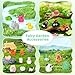 HAPTIME 42pcs Mini Resin Animal, Sensory Bin Filler, Little People Farm, Bulk Mini Toys, Miniature Figurines, Resin Figures to Hide, Tiny Dollhouse/Fairy Garden Accessories(42 Styles)