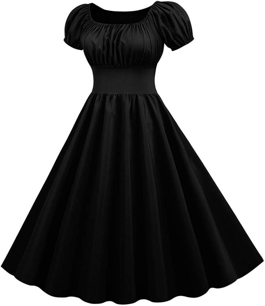Womens black knee length dress Clearance