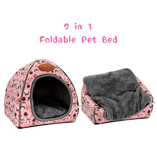 Image of BWOGUE Guinea Pig House Bed Cozy Hamster Cave Large Hideout for Dwarf Rabbits Hedgehog Bearded Dragon Winter Nest Hamster Cage Accessories
