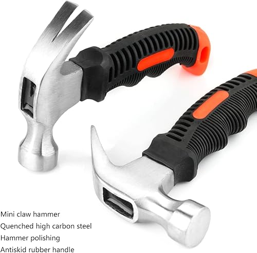 Miniatura 6 de Martillo de clavo de garra martillo mango ergonómico portátil herramienta casera al aire