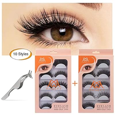 Amazon - Save 50%: MAGEFY 10 Pairs Fake Eyelashes Reusable 3D Handmade False Eyelashe…
