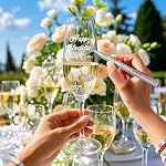 GAINWELL Metallic Wine Glass Markers – Pack of 8 Food-Safe Non-Toxic Wine Pens