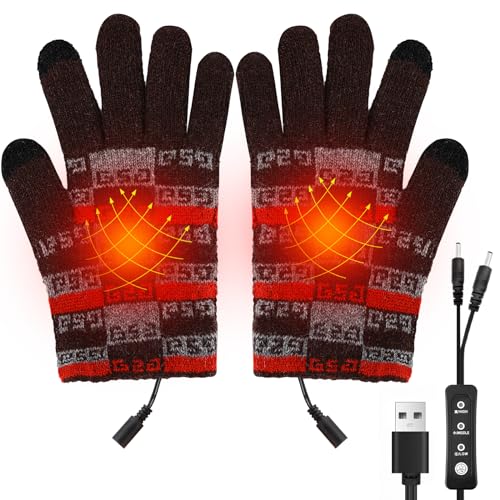Guanti Riscaldati USB Unisex Con Dita Scoperte – 40°C, Lavorati A Maglia, Per Digitare E Giocare
