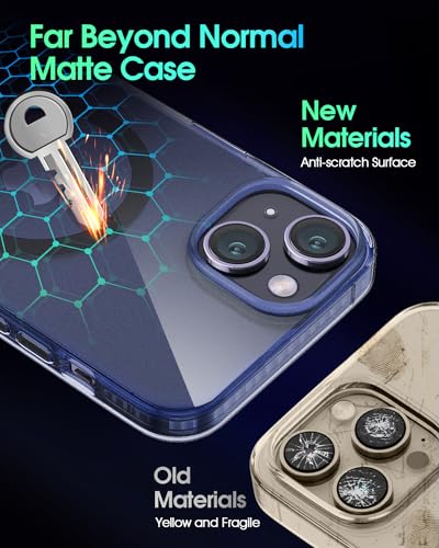 Coque iPhone 15 Plus violet mat transparent antichoc compatible MagSafe - 7