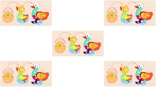 TOYANDONA 5 Conjuntos De Quebra-Cabeça Brinquedos Para Crianças Brinquedos Infantis Quebra-Cabeças De Madeira Brinquedo Cognitivo Criança Quebra-Cabeça Brinquedo Educação Precoce