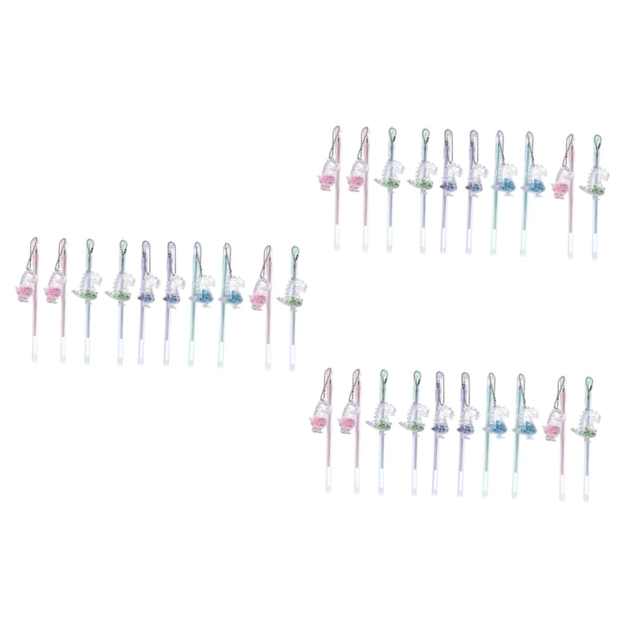 Ciieeo Lot De 3 Stylos À Encre Gel Avec Pendentif Dinosaure Adorable Écriture Fluide Pour Étudiants Garçons Et Filles 10 Pièces X 3