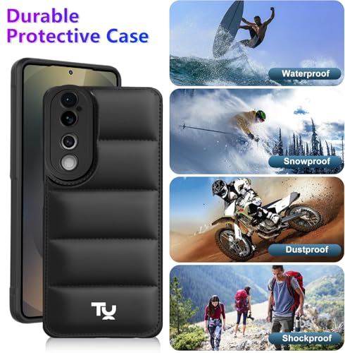 TRUEUPGRADE Designed for Vivo V40 / V40 Pro / T3 Ultra 5G Back Cover | Camera Bump & 360° Flexible Puff Armor Protection | Shock Proof Back Case Cover (Black) - Image 4