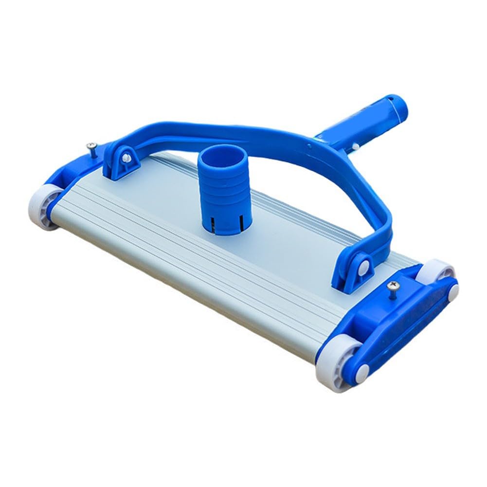 Piscine en aluminium pour tête d'aspiration 35,6 cm avec brosse, connecteur pivotant de 3,8 cm, tuyau pour aspirateur à ventouse robuste pour piscines creusées en plâtre Gunite