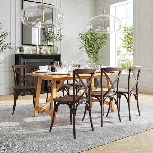 Image of Flash Furniture 2 Pack HERCULES Series Mahogany Cross Back Chair