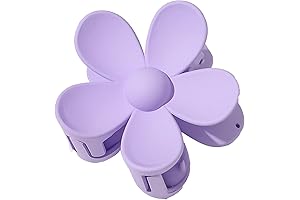 1Pc Purple Hair Claw Clips: Radiant Floral Hair Embellishments