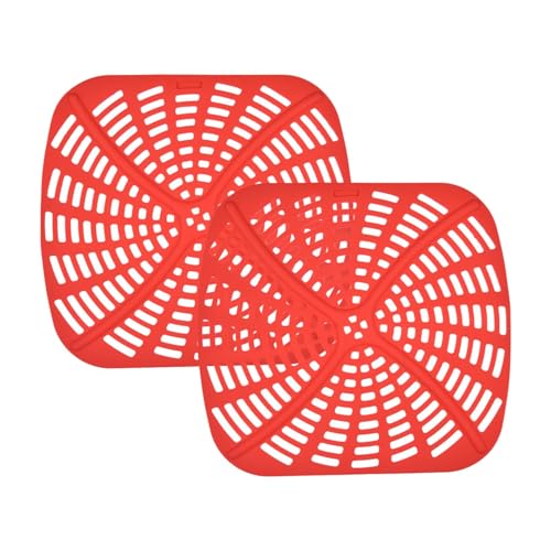 Revestimientos de silicona para freidoras de aire | Alfombrillas reutilizables para freidoras de aire - Revestimientos de silicona perforados antiadherentes para freidora de aire, papel cuadrado de si