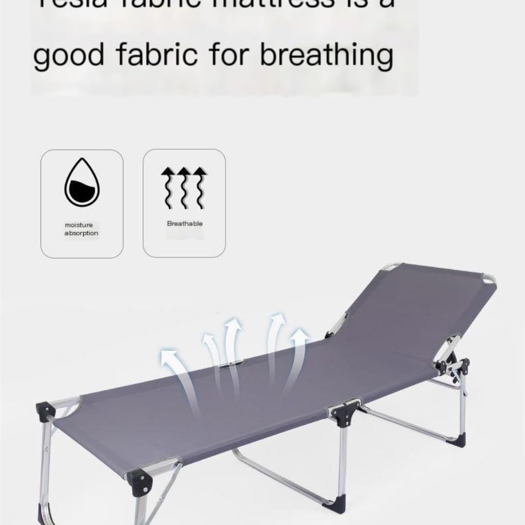 Aluminium campingbed Draagbaar campingbedje Eenpersoonsbed Opklapbed Lichtgewicht logeerbed Opvouwbaar ruimtebesparend kampeerbed