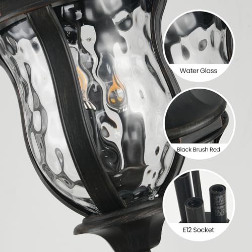 Image of Large Outdoor Pendant Light Fixtures 23.6'' Exterior Hanging Lantern