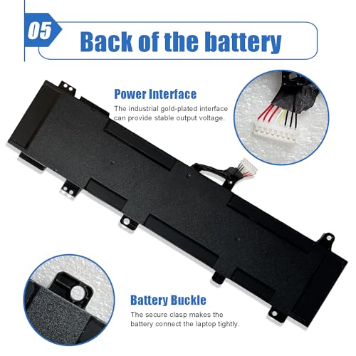 Image of C41N1906-1 (Long Cable) 90Wh Laptop Battery Compatible with ASUS FA506IV FA566IV FX506 FX566IV FX766IU TUF Gaming A15 FA506IV-AL991T Series Notebook 15.4V 5675mAh
