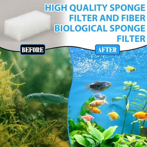 Image of Threlaco 6 Pcs Foam Filter Insert Compatible with Aquaclear Aquarium Filter Replacement Media for Filtering and Keeping Aquariums Clear (Compatible with Aquaclear 50)