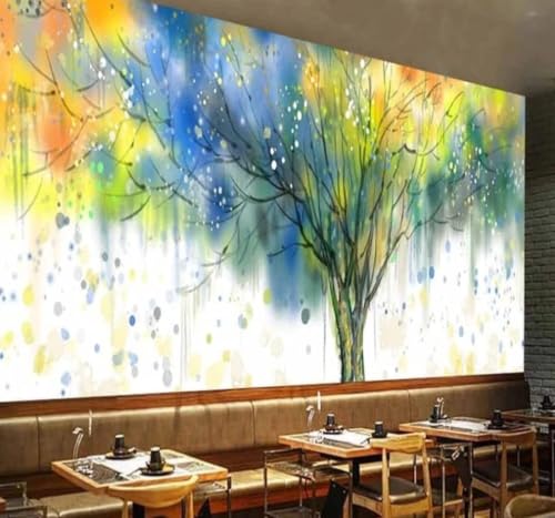 Papier peint grand arbre aquarelle XLMING 150x105 cm