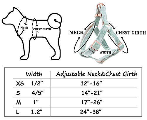 ARING PET Hundehalfter Geschirr, Samt kein Ziehen Hundehalfter Geschirr, einstellbare schwere Hundegeschirr für kleine mittlere große Hunde