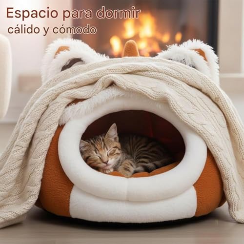 Casa túnel cómoda y cálida para gato con acabados premium para interior 4