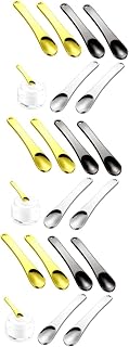 POPETPOP 18Pcs Cosmetic Scoop Spoons For Makeup Face Cream Cosmetic Spatulas Mini Spatulas For Skin Care Eye Cream Appliquator Mini Cream Spoon Metal Skin Care Products Zinc Alloy Make Up