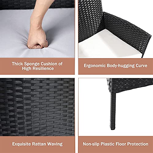 Bigzzia-Juego-de-Muebles-de-Jardin-de-Ratan-4-Piezas-Muebles-de-Ratan-para-Patio-Sofa-de-Tejido-de-Mimbre-Incluye-2-Sillones-1-Sofa-de-Doble-Asiento-y-1-Mesa