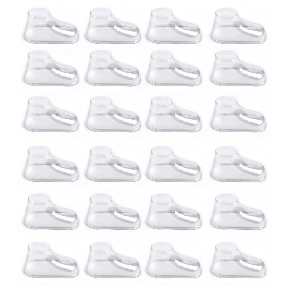 20 Pcs Modelo De Pie De Plástico Moldes De Calcetines Botines De Bebé Moldes De Zapatos De Bebé Exhibición De Envasado