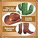 3 Pcs Western Cowboy Party Decorations Cowboy Country Cardboard Cutout with Hat Boots Cactus Standup for West Decorations Cowgirl Photo Prop Farm Wild Occident Themed Party Supplies
