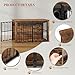 HEXCELEN Hundekäfig-Möbel aus Holz, 100 cm Hundebox für Zuhause, Hundekäfig mit 2 Türen, Schiebetüren, für Kleine, Mittlere Hunde, Robuster, Beistelltisch, 100 x 60 x 62,4 cm, Braun