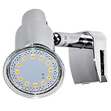 Maße L x B x T: 10,5x5x10 cm Luxus LED Wand Leuchte Bade Zimmer Strahler Chrom Spiegel Spot Lampe schwenkbar Briloner 2792-018